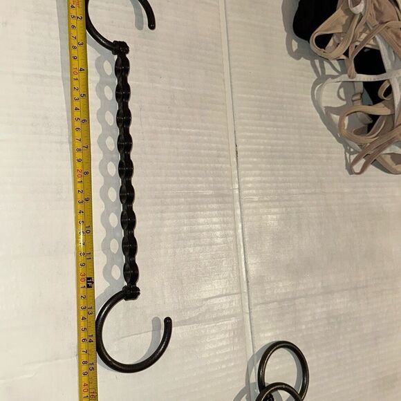 9 Space Saving Organizer Horizontal Black Open Ended Clothes Hangers - Picture 7 of 7